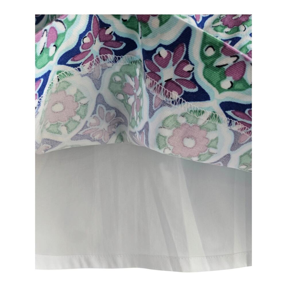 Talbots Skirt Size PETITE 6 Geometric Lined Multicolor Side Zip - Picture 4 of 6